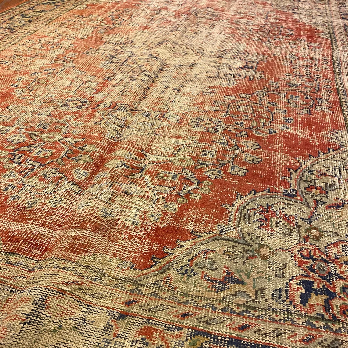 Vintage Handmade Turkish Oushak Rugs: Oversized Elegance for Your Home - Image 5