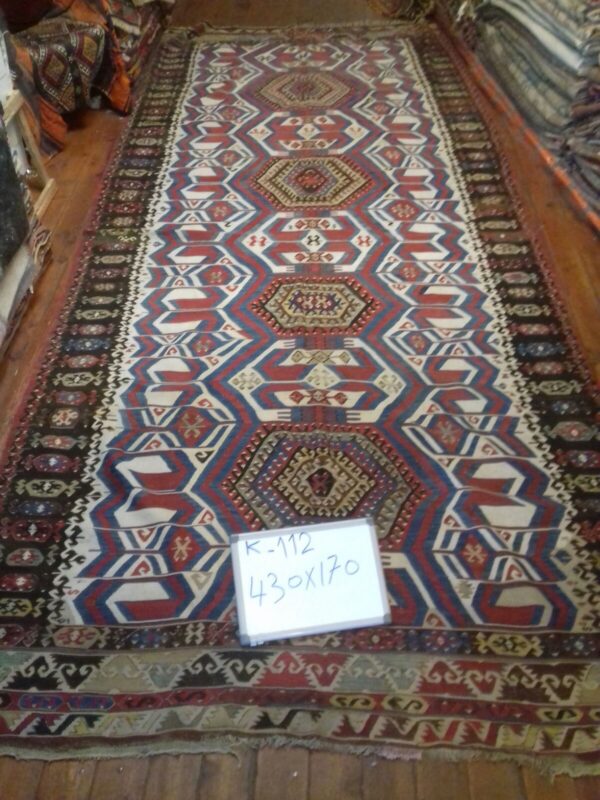 Malatya Armenian woven fabric, white parts cotton, the rest wool, age 100-120 days. Measurements are as described, flawless collector's piece.